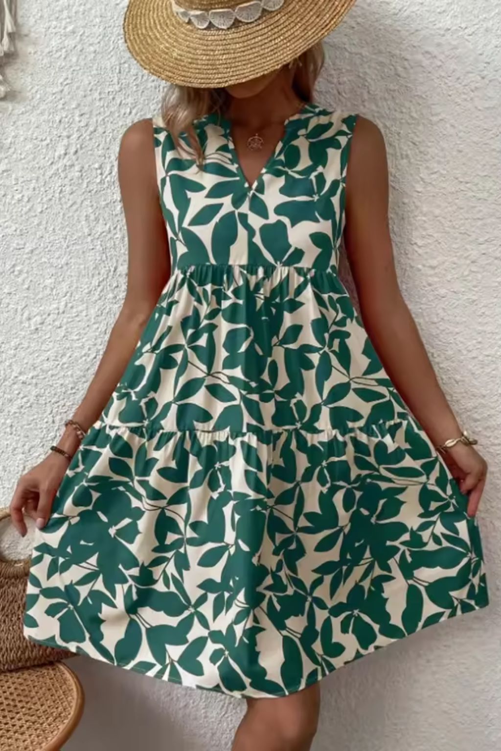 V-Neck Sleeveless Midi Dress for Women UK – Wedding Guest Cocktail Dress & Formal Attire