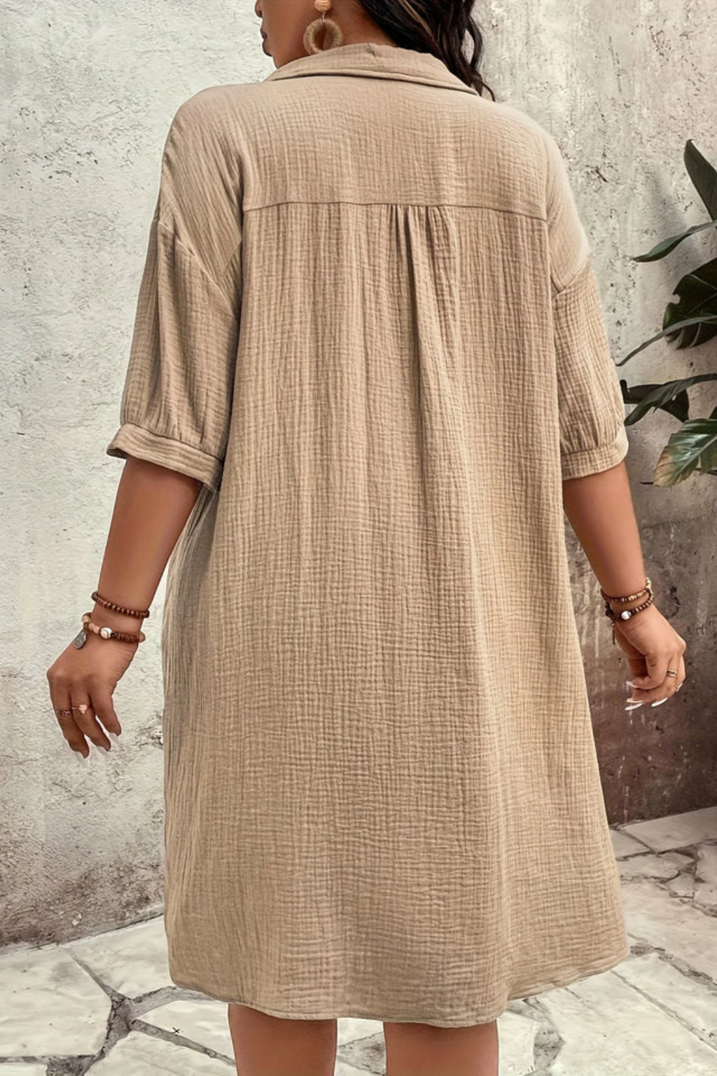 Cotton Blend Short Sleeve Midi Dress for Women UK – Wedding Guest Cocktail Dress & Formal Attire