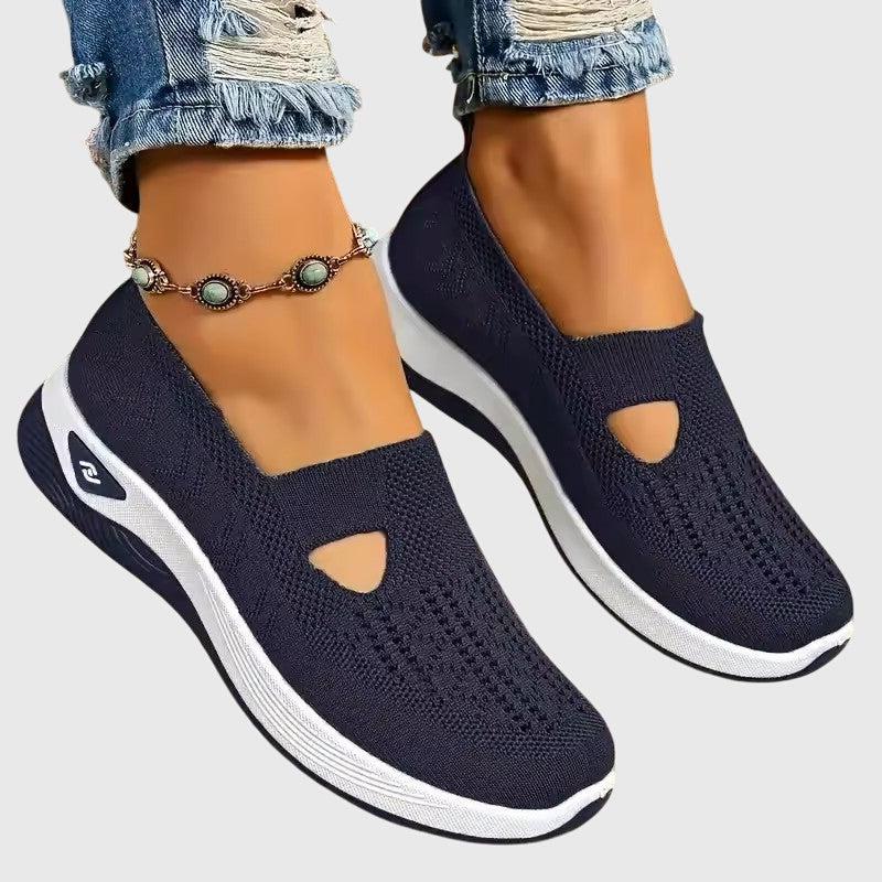 Black Orthopedic Slip-On Shoes for Women UK – Smart Casual Office Wear Evening