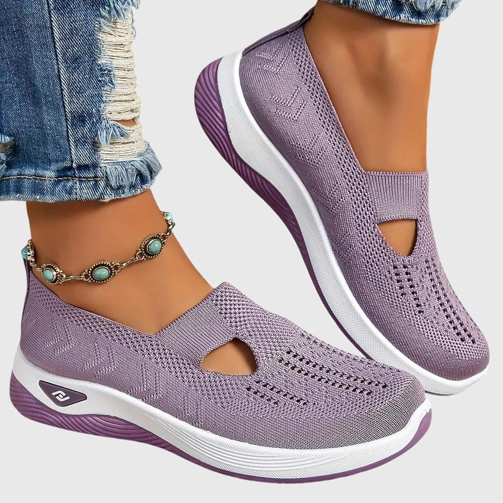 Black Orthopedic Slip-On Shoes for Women UK – Smart Casual Office Wear Evening