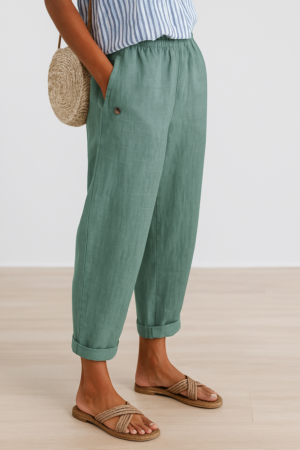 Black Trousers with Side Pockets Women UK – Smart Casual Office Wear Holiday Outfit