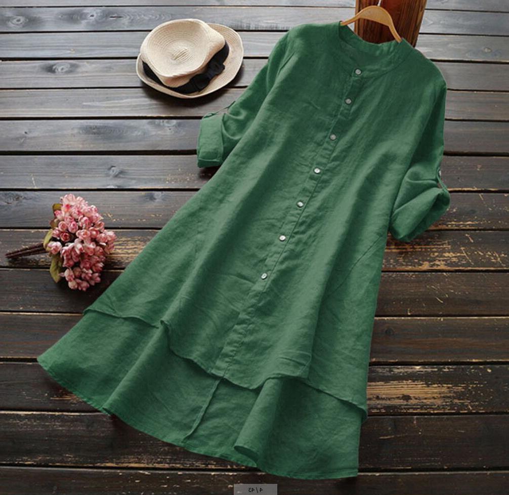 Cotton-Linen Button-Up Shirt for Casual Wear - Lightweight and Breathable