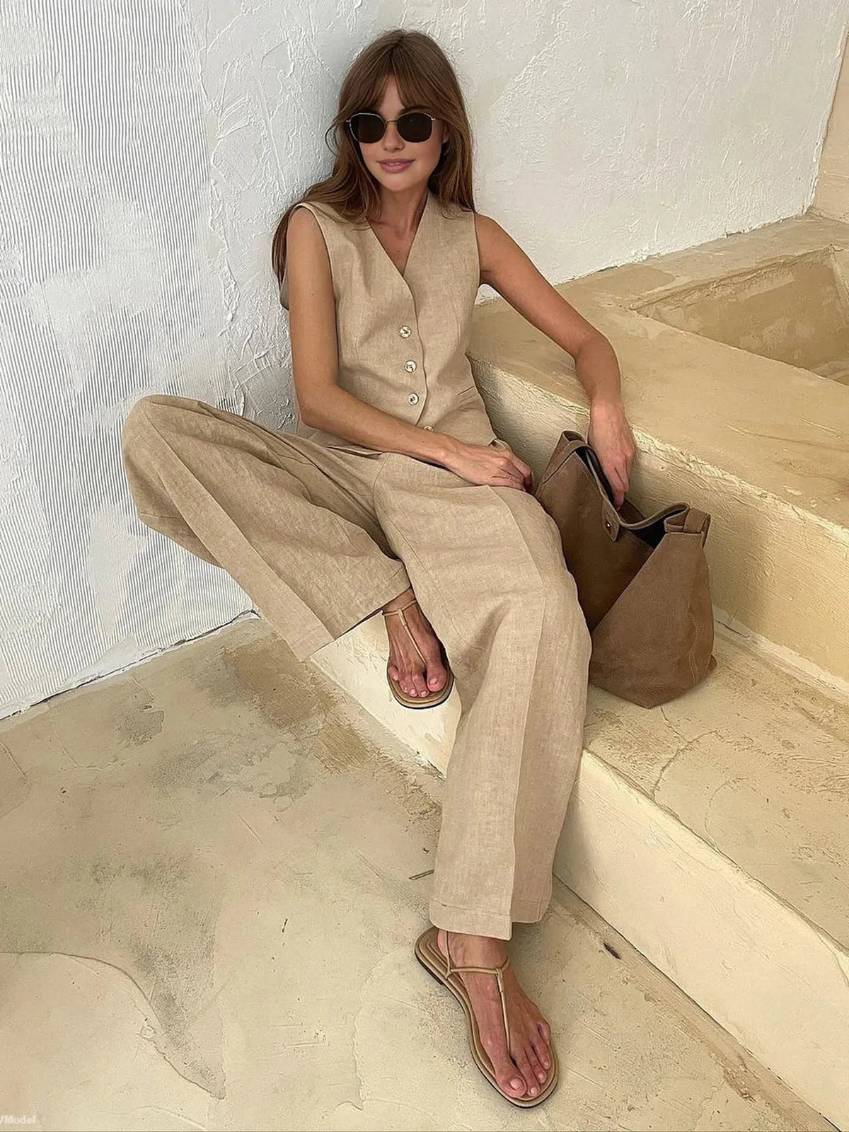 Cotton Linen Co-Ord Set for Women UK – Summer Outfit Wedding Guest Outfit & Holiday Wear