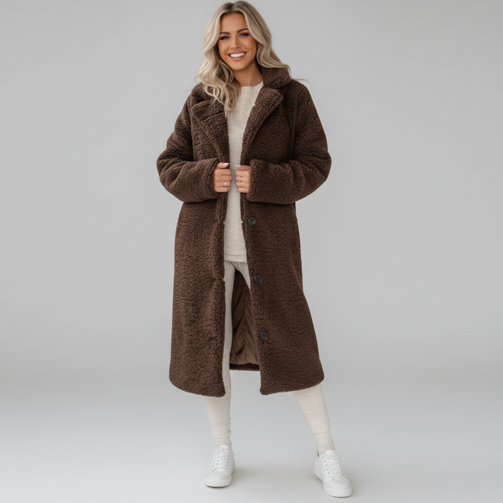 Cozy Teddy Winter Coat for Women | Soft Fleece Material | Casual Style | Warm Outerwear for Cold Weather