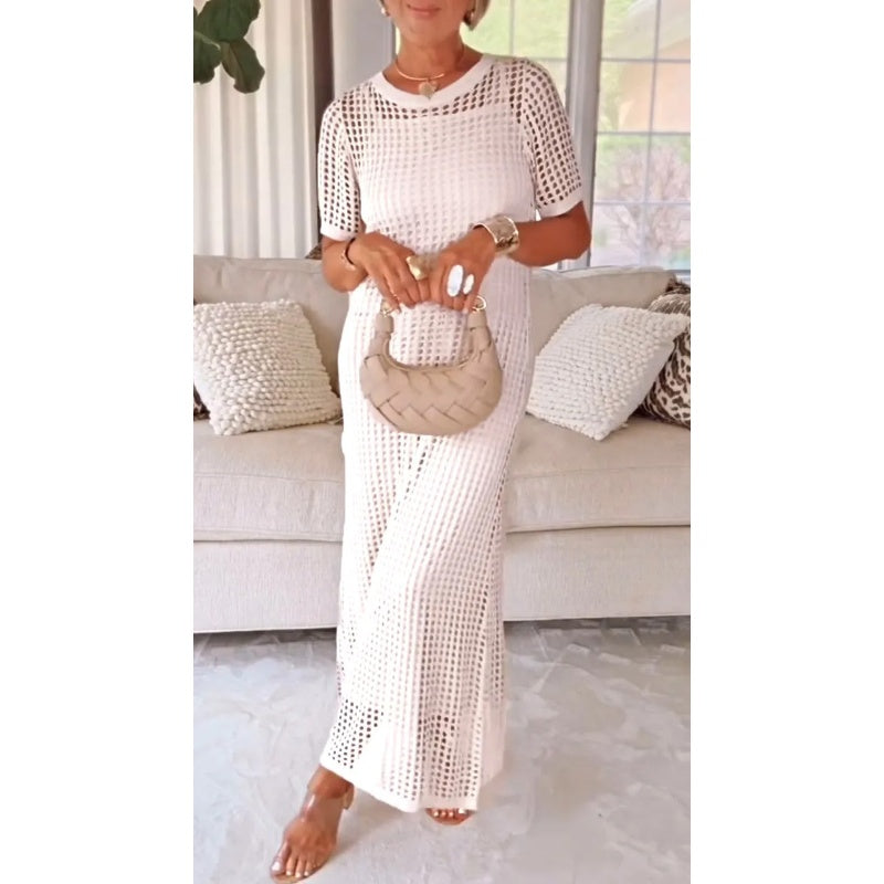 Cut-Out Long Maxi Dress with Free Inner Dress for Casual or Formal Wear