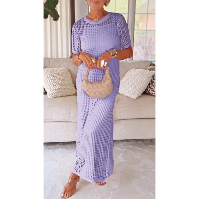 Cut-Out Long Maxi Dress with Free Inner Dress for Casual or Formal Wear