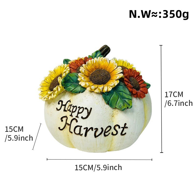 Decorative Pumpkin Sculpture – Autumn Home Decor, Halloween Decoration