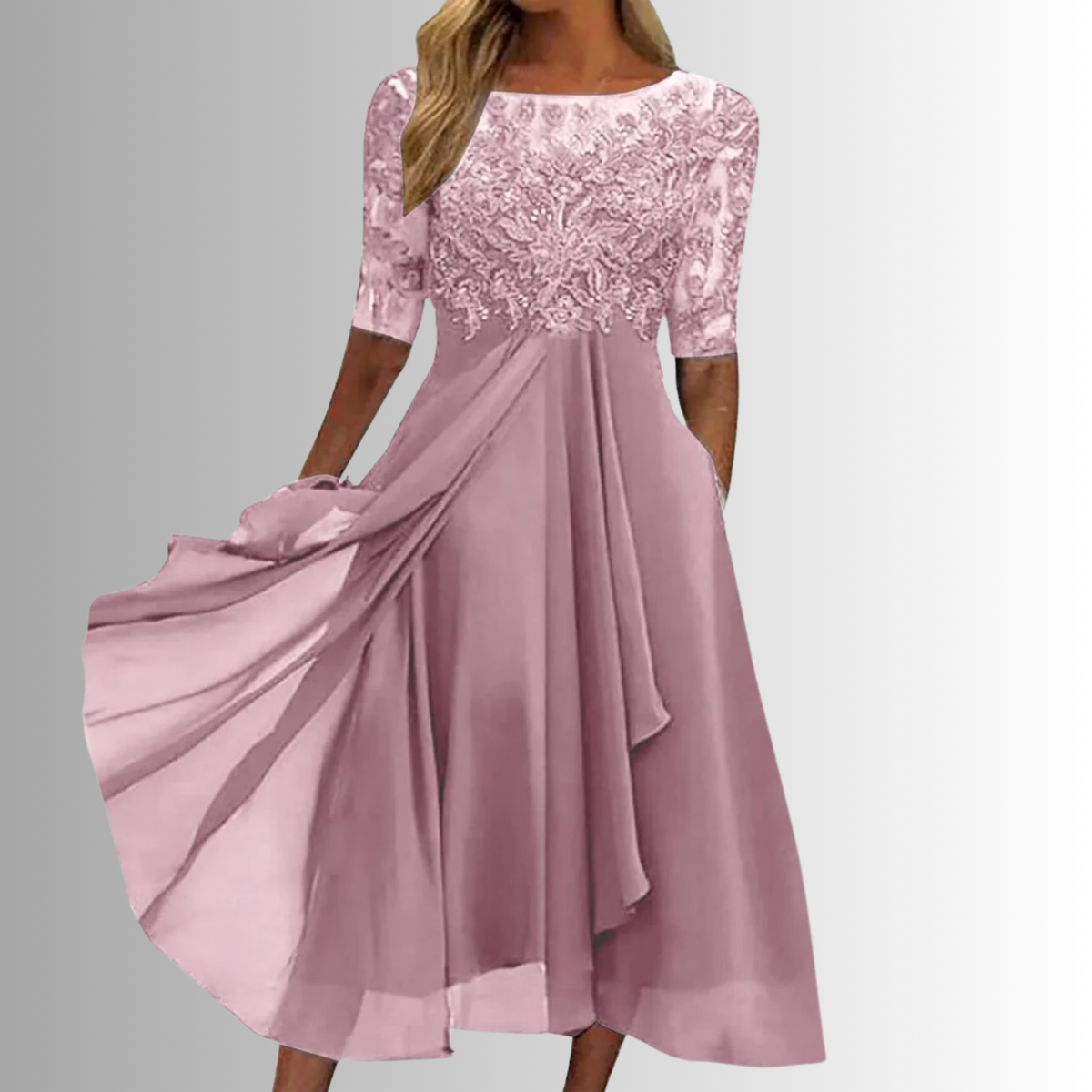 Elegant Lace Dress for Women | Stylish Evening Wear | Classic Fit