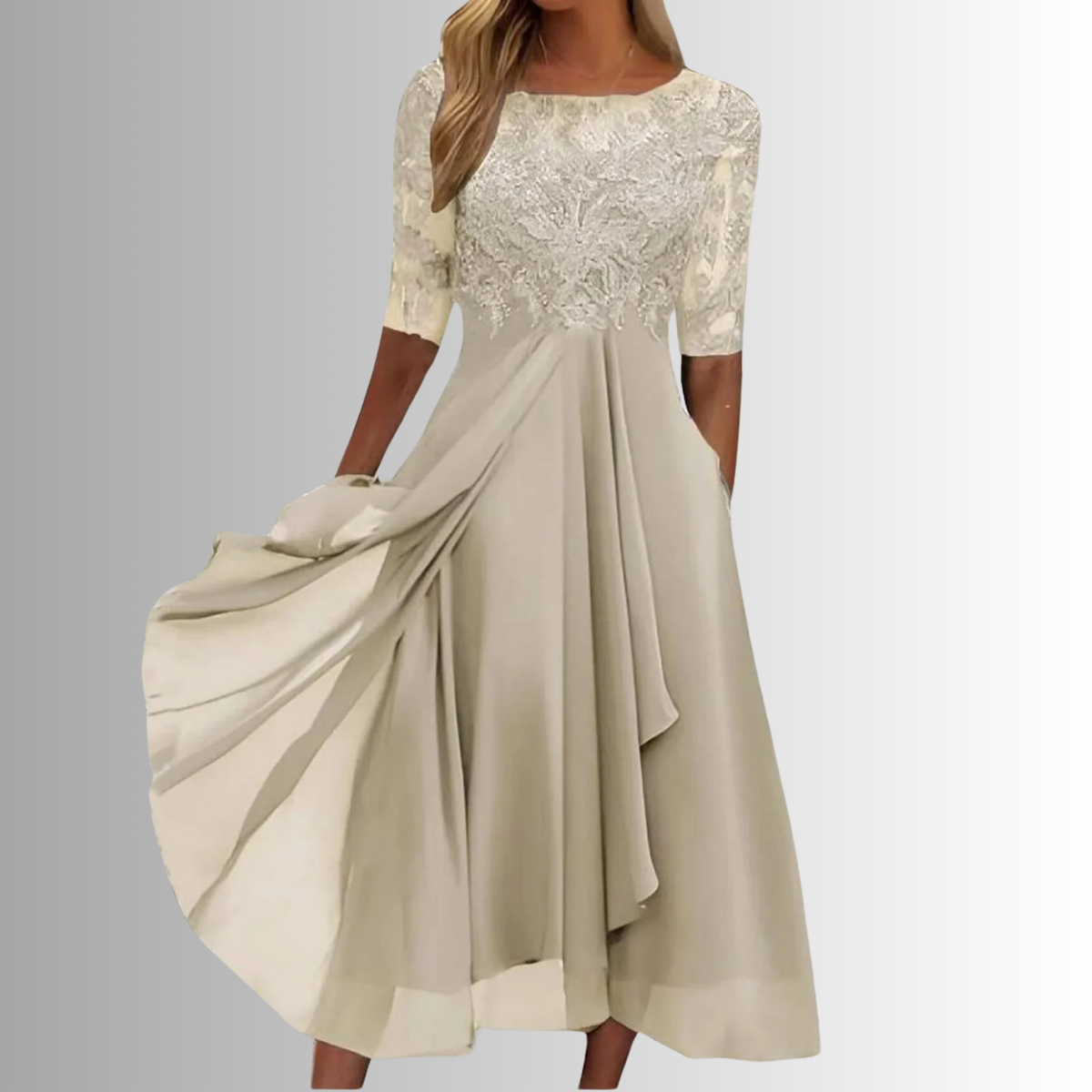 Elegant Lace Dress for Women | Stylish Evening Wear | Classic Fit