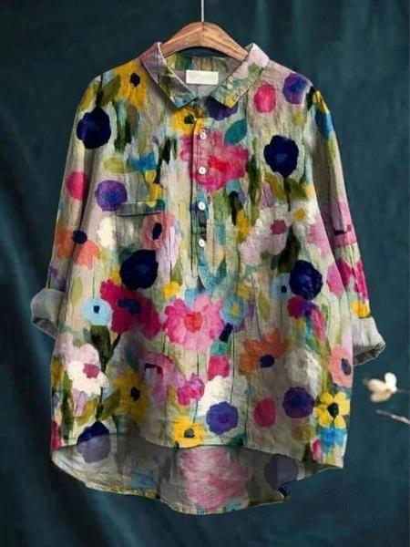 Floral Blouse for Women UK – Smart Casual Office Brunch Holiday Wear