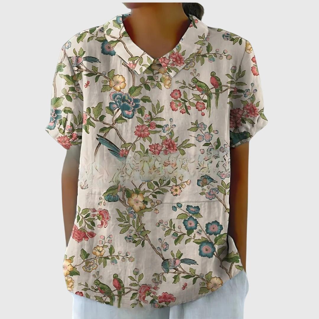 Floral Blouse for Women UK – Smart Casual Office Brunch Holiday Wear