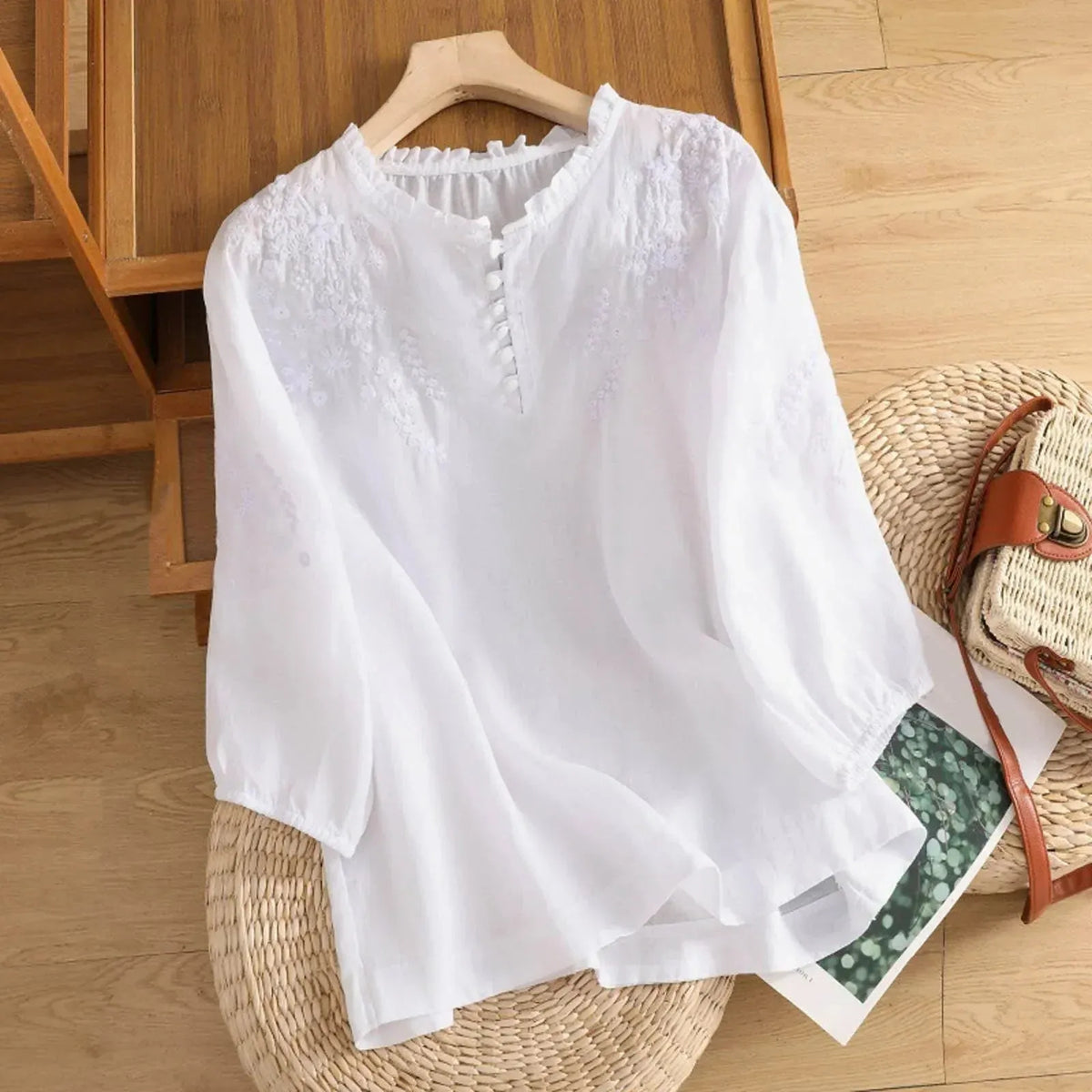 Floral Button-Front Blouse Women UK – Smart Casual Office Holiday Wear