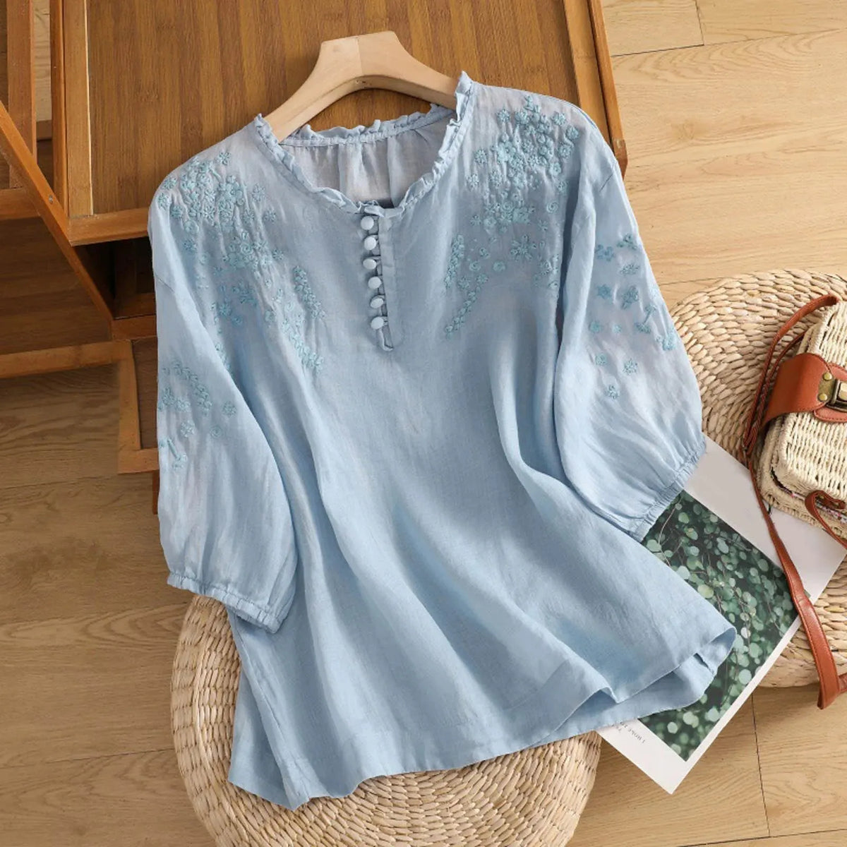 Floral Button-Front Blouse Women UK – Smart Casual Office Holiday Wear
