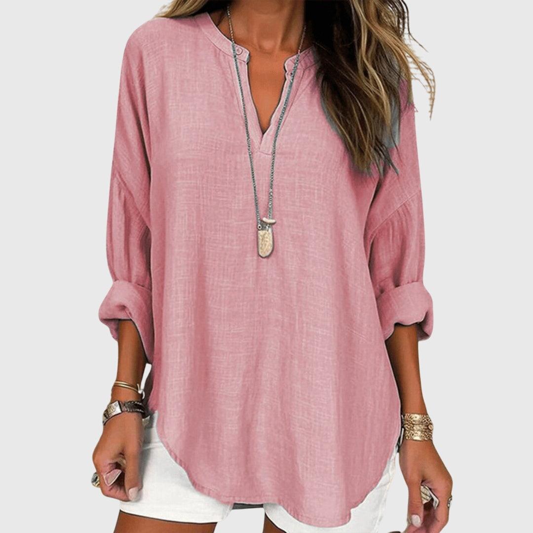 Flowy White Beach Shirt for Women UK – Holiday Wear Brunch Smart Casual