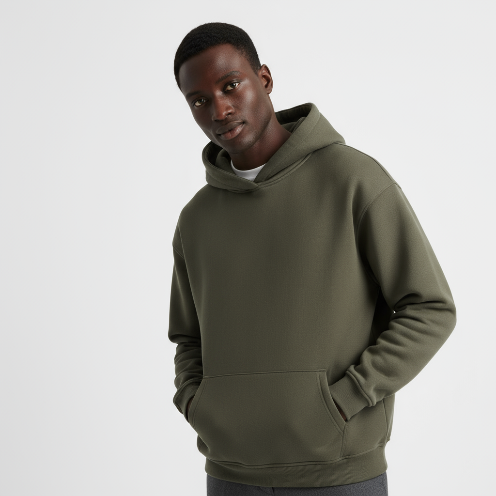 Heavyweight Cotton Men's Hoodie | Essential Casual Wear for Comfort and Warmth | Ideal for Everyday Use