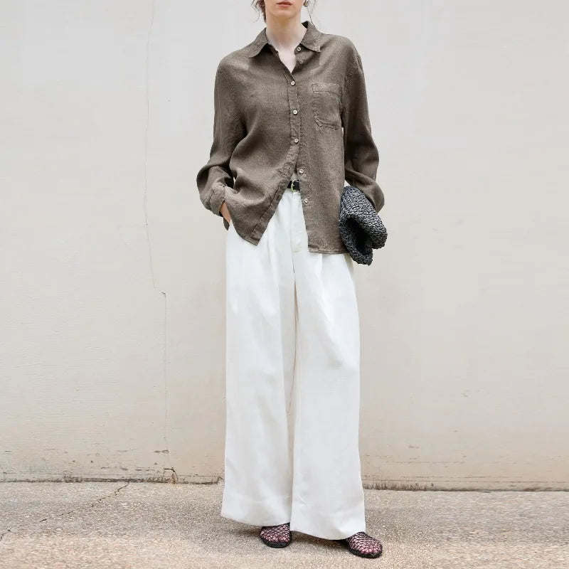 Indigo Linen Casual Shirt for Everyday Wear - Lightweight and Breathable