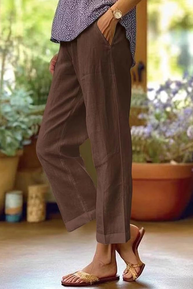 Lightweight Summer Trousers for Women | Breathable Fabric | Casual Style