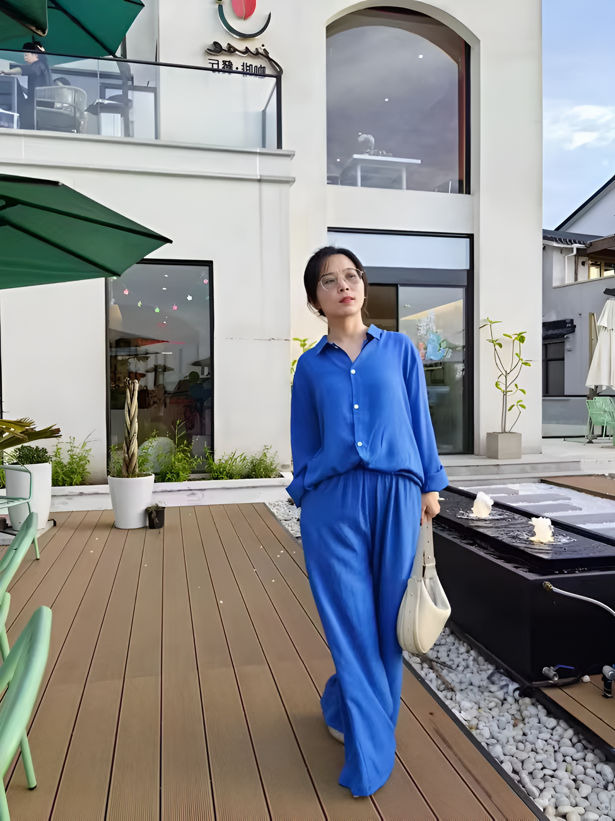 Linen Shirt Suit for Women - Casual Summer Outfit in Lightweight Fabric