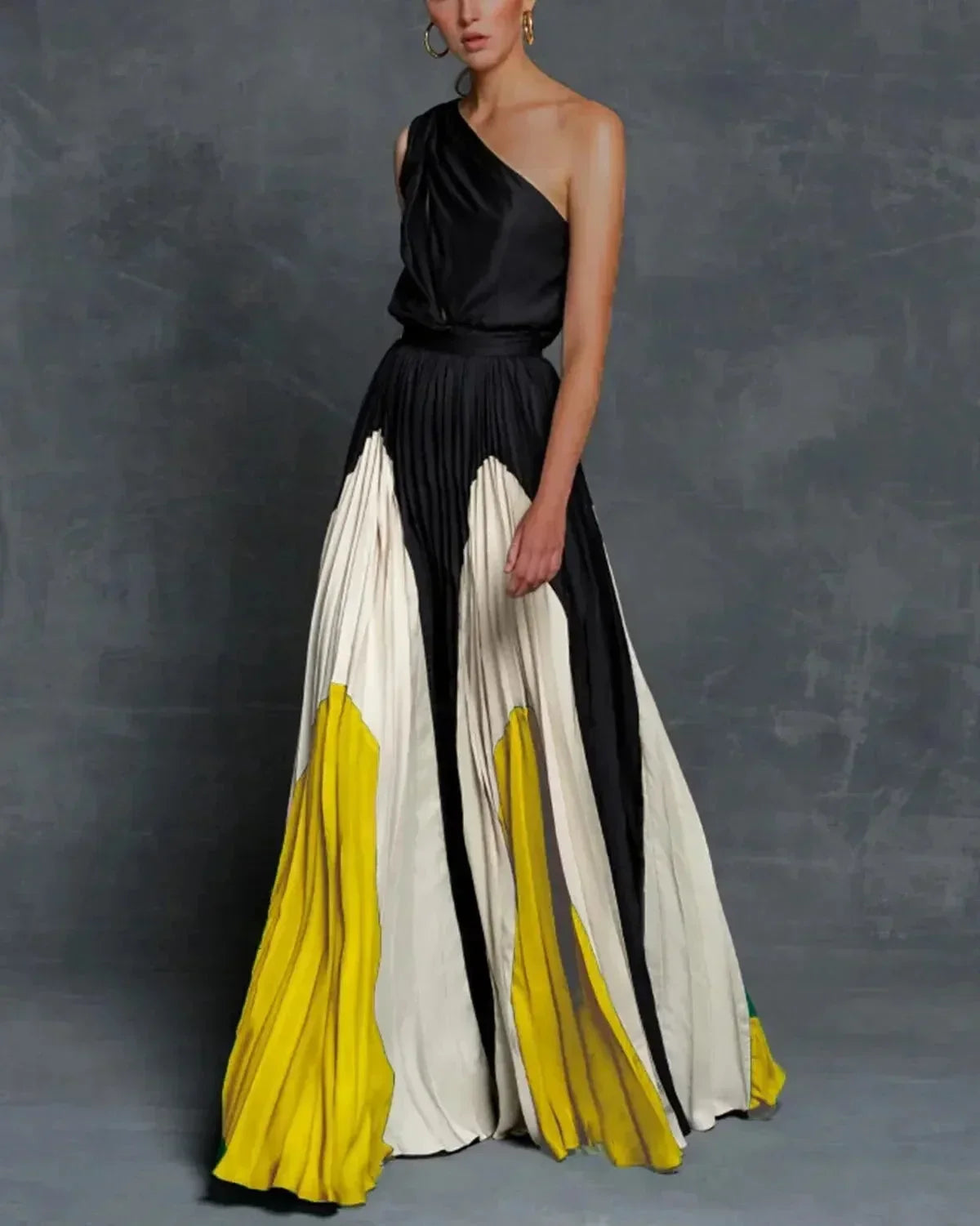 Long One-Shoulder Dress Women UK – Wedding Guest Cocktail Evening Gown, Garden Party