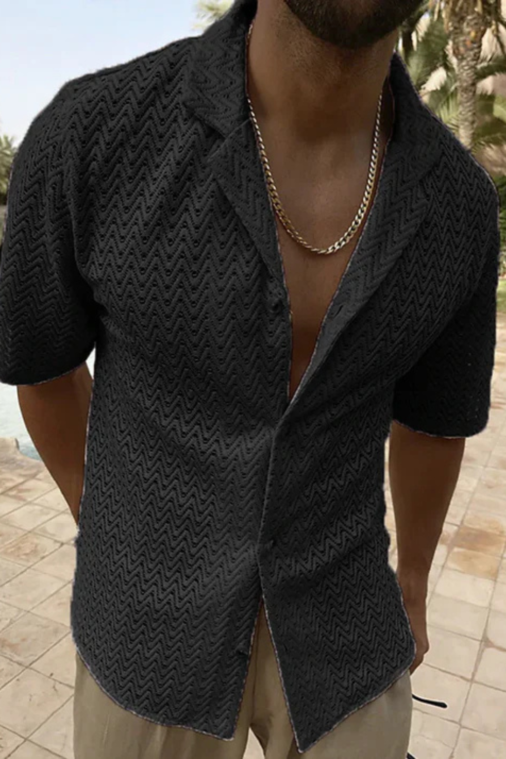 Collared Short Sleeve Men's Shirt UK – Smart Casual & Holiday & Resort Wear