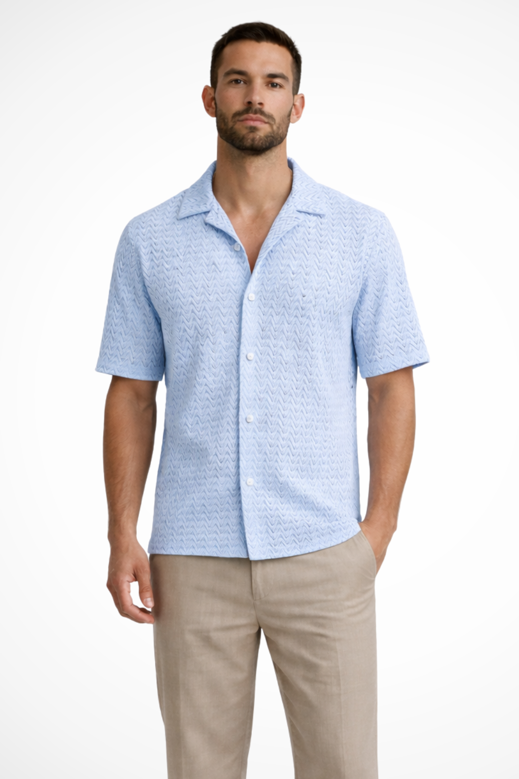Collared Short Sleeve Men's Shirt UK – Smart Casual & Holiday & Resort Wear