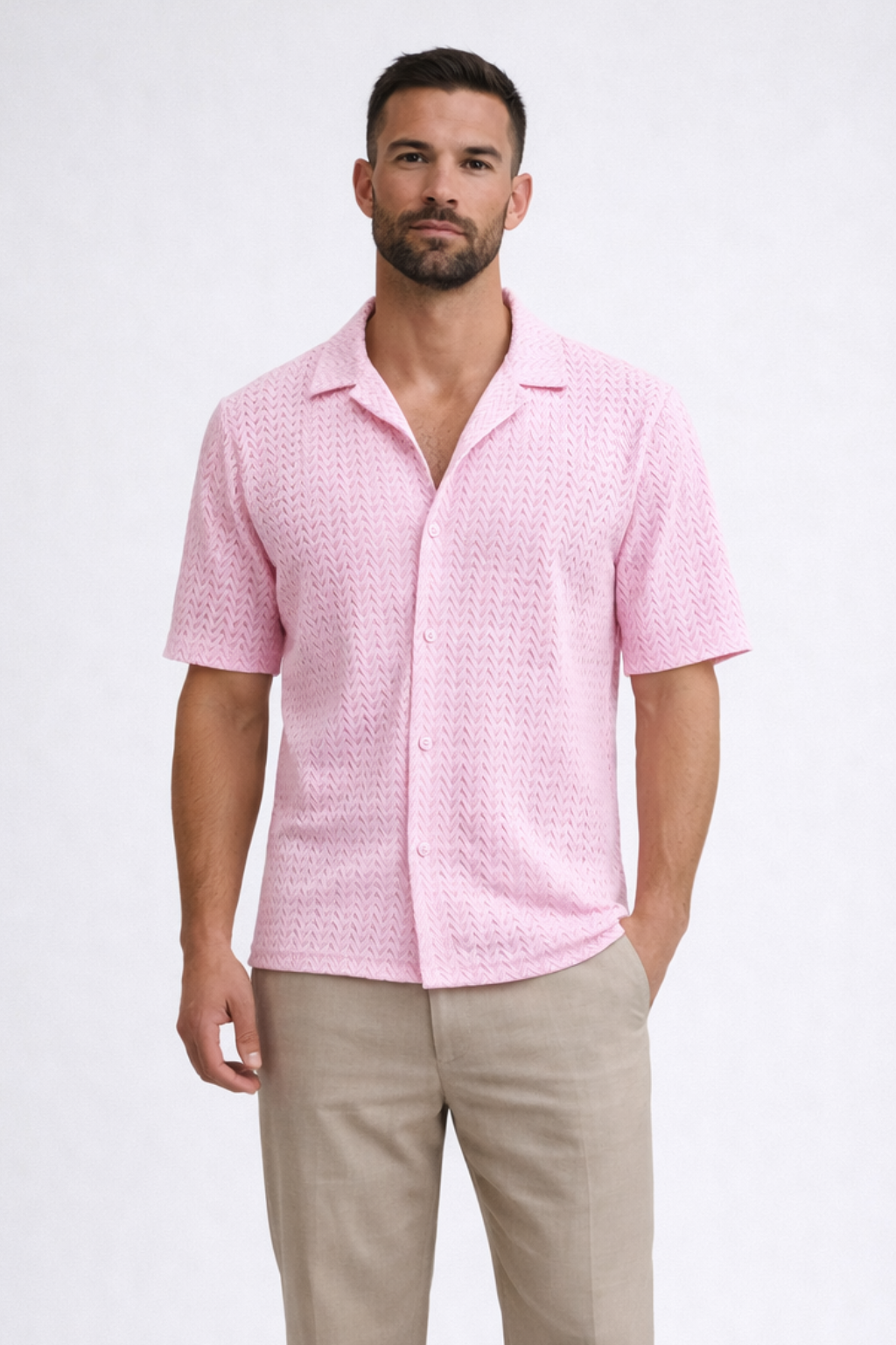 Collared Short Sleeve Men's Shirt UK – Smart Casual & Holiday & Resort Wear
