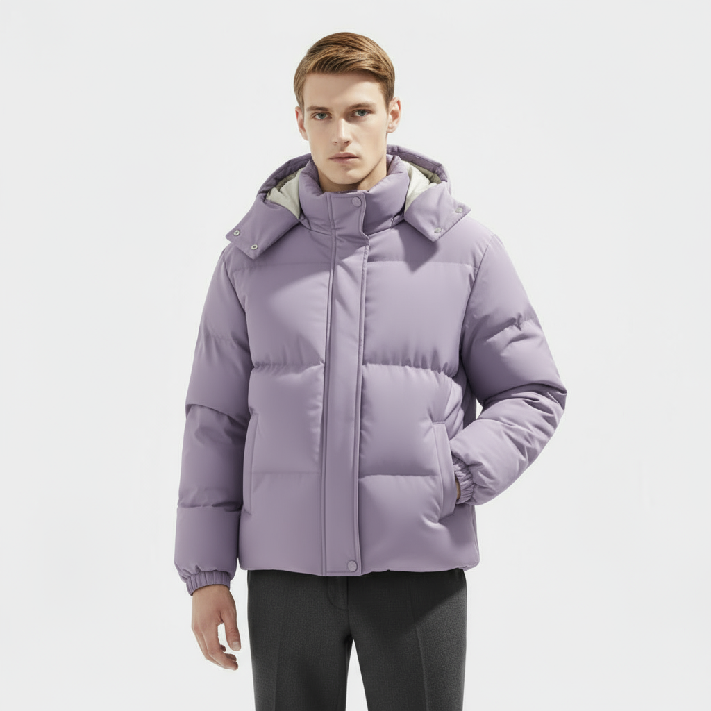 Men's Insulated Puffer Winter Jacket - Waterproof Parka for Cold Weather Outdoor Activities
