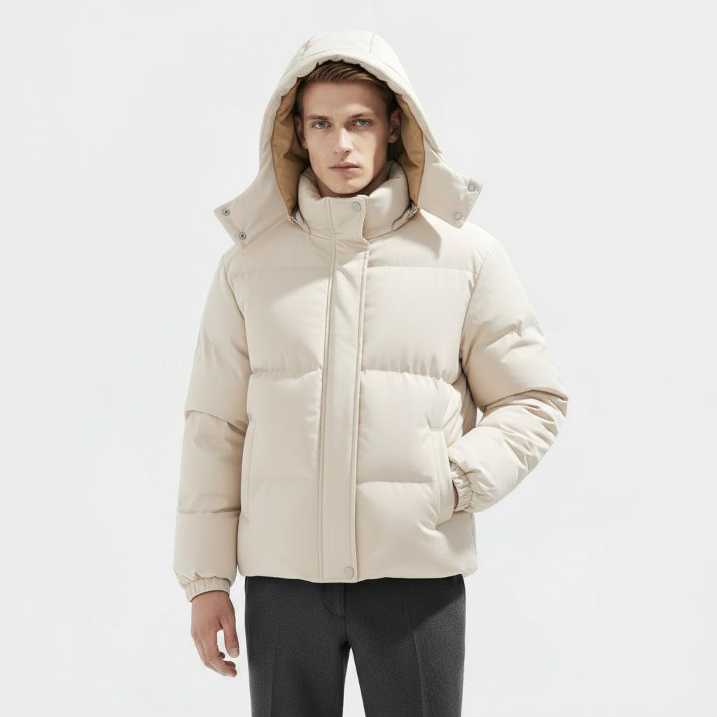 Men's Insulated Puffer Winter Jacket - Waterproof Parka for Cold Weather Outdoor Activities