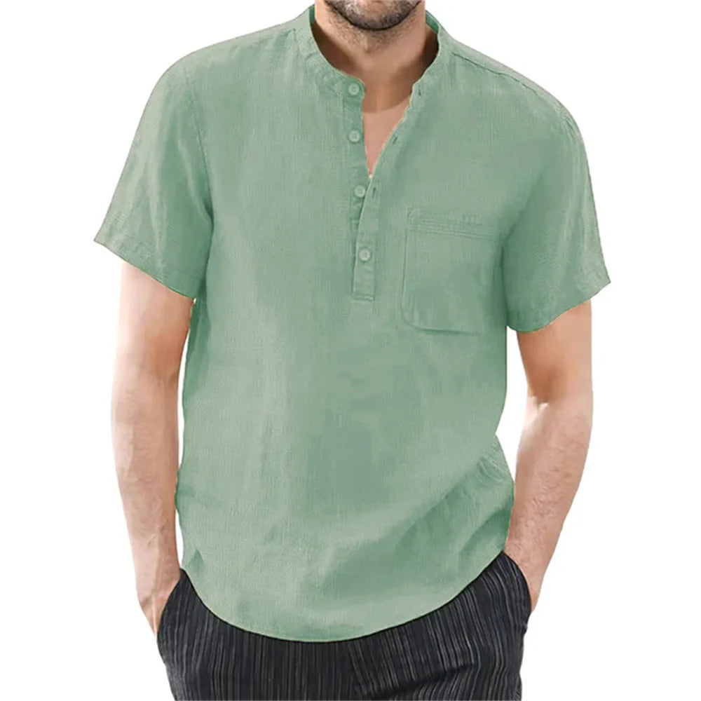 Linen Short Sleeve Men's Shirt UK – Smart Casual & Holiday & Resort Wear
