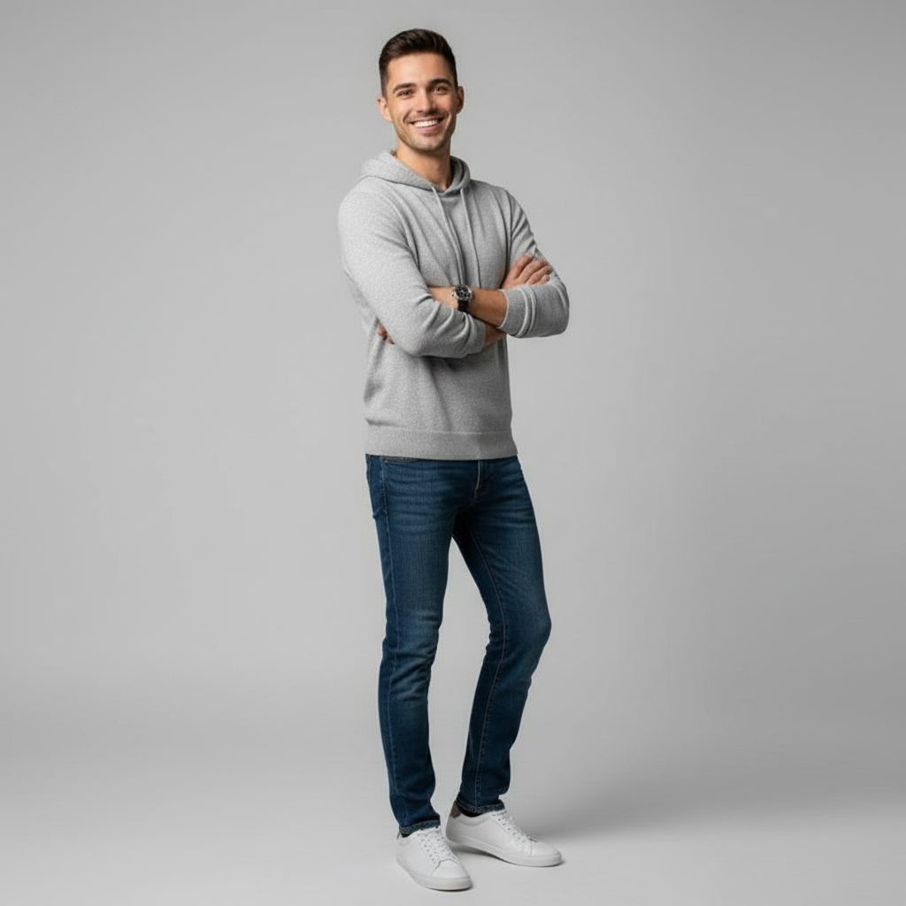 Men's Merino Wool Hoodie | Lightweight, Warm, Casual Wear for Outdoor Activities and Everyday Comfort