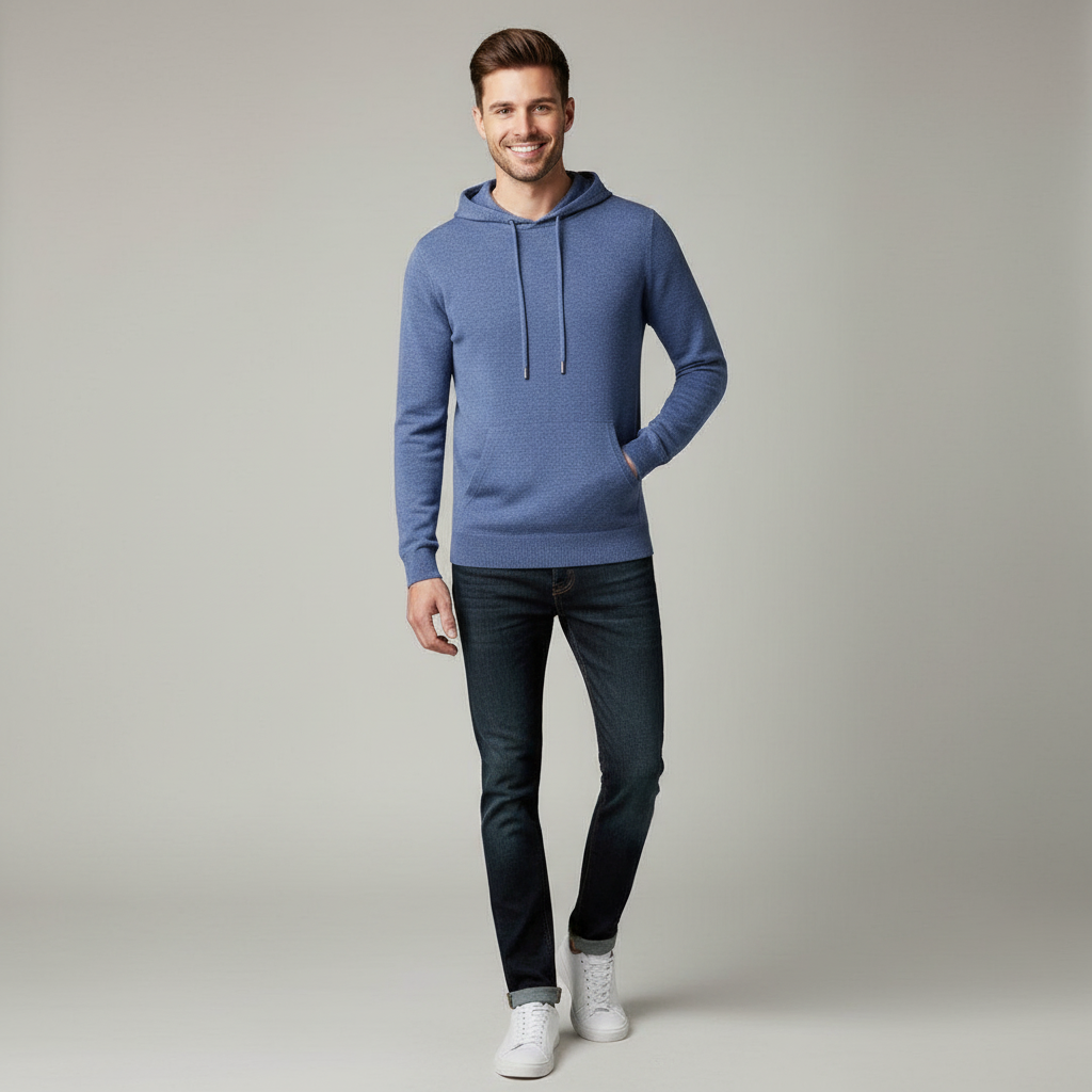 Men's Merino Wool Hoodie | Lightweight, Warm, Casual Wear for Outdoor Activities and Everyday Comfort