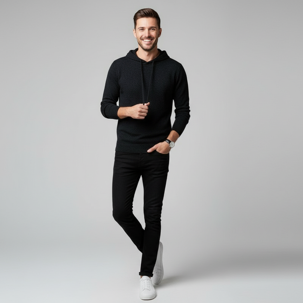 Men's Merino Wool Hoodie | Lightweight, Warm, Casual Wear for Outdoor Activities and Everyday Comfort