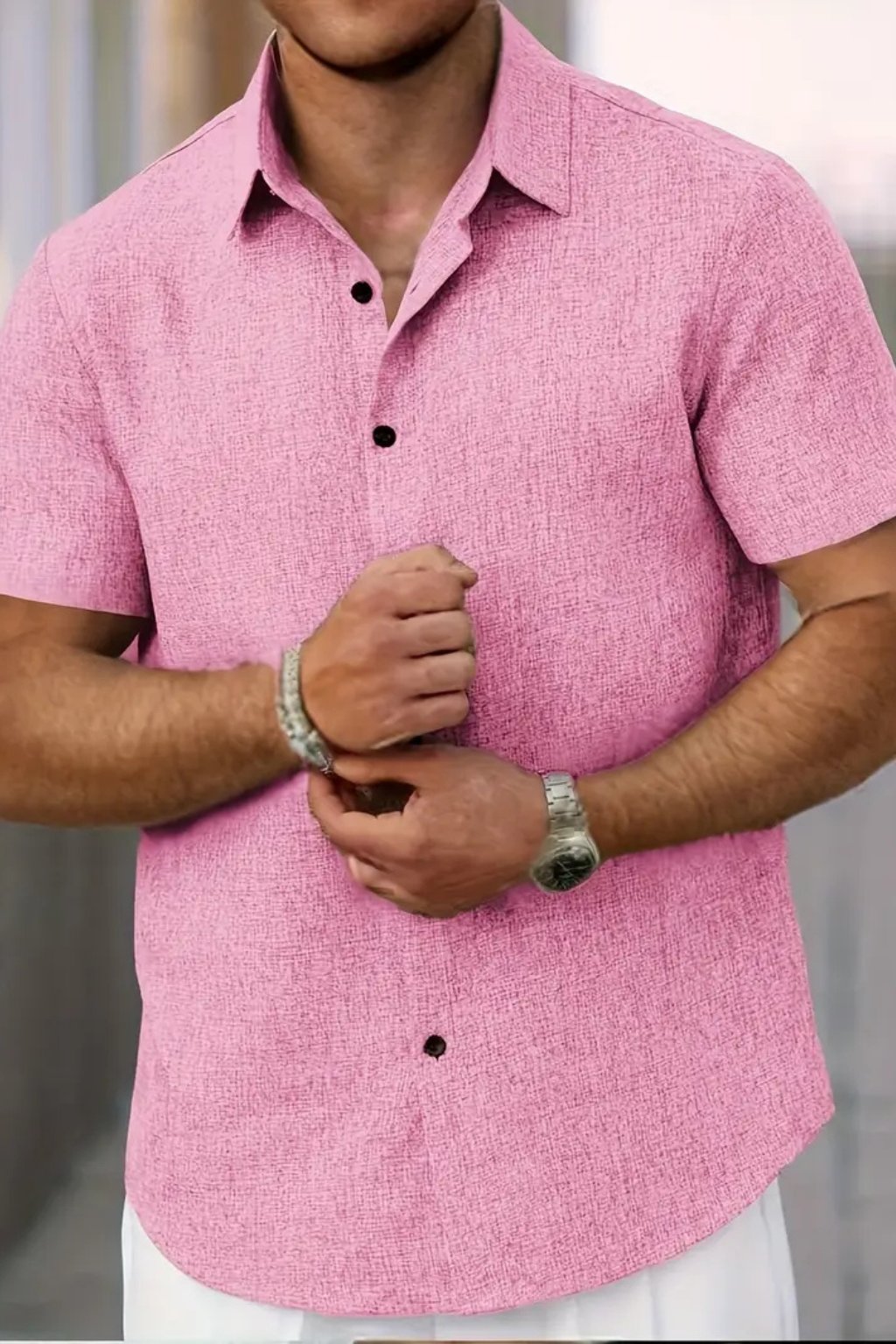 Cotton Short Sleeve Men's Shirt UK – Smart Casual & Holiday & Resort Wear