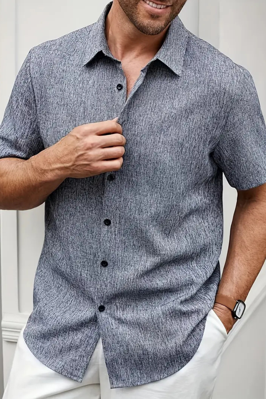 Cotton Short Sleeve Men's Shirt UK – Smart Casual & Holiday & Resort Wear