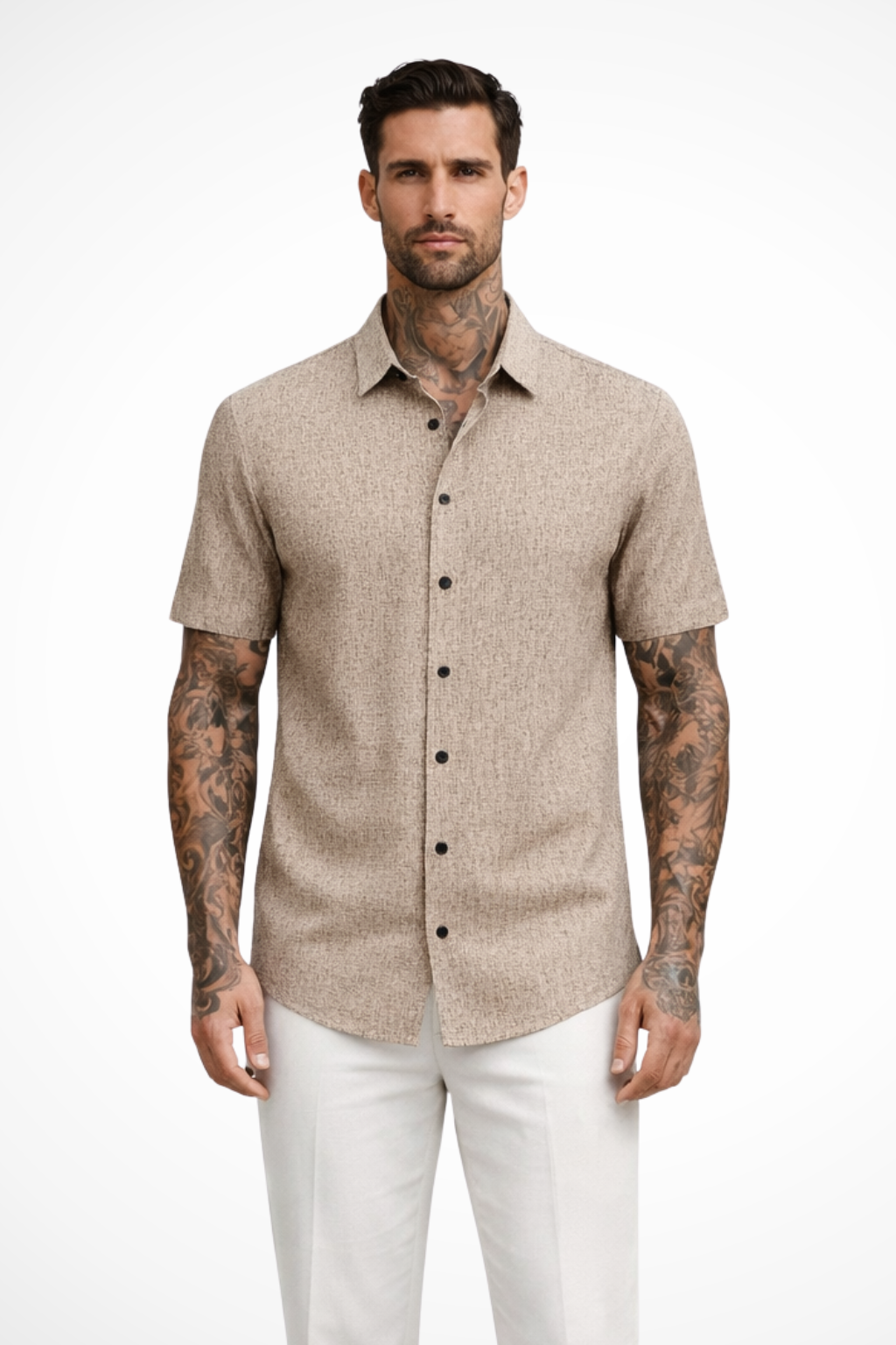 Cotton Short Sleeve Men's Shirt UK – Smart Casual & Holiday & Resort Wear