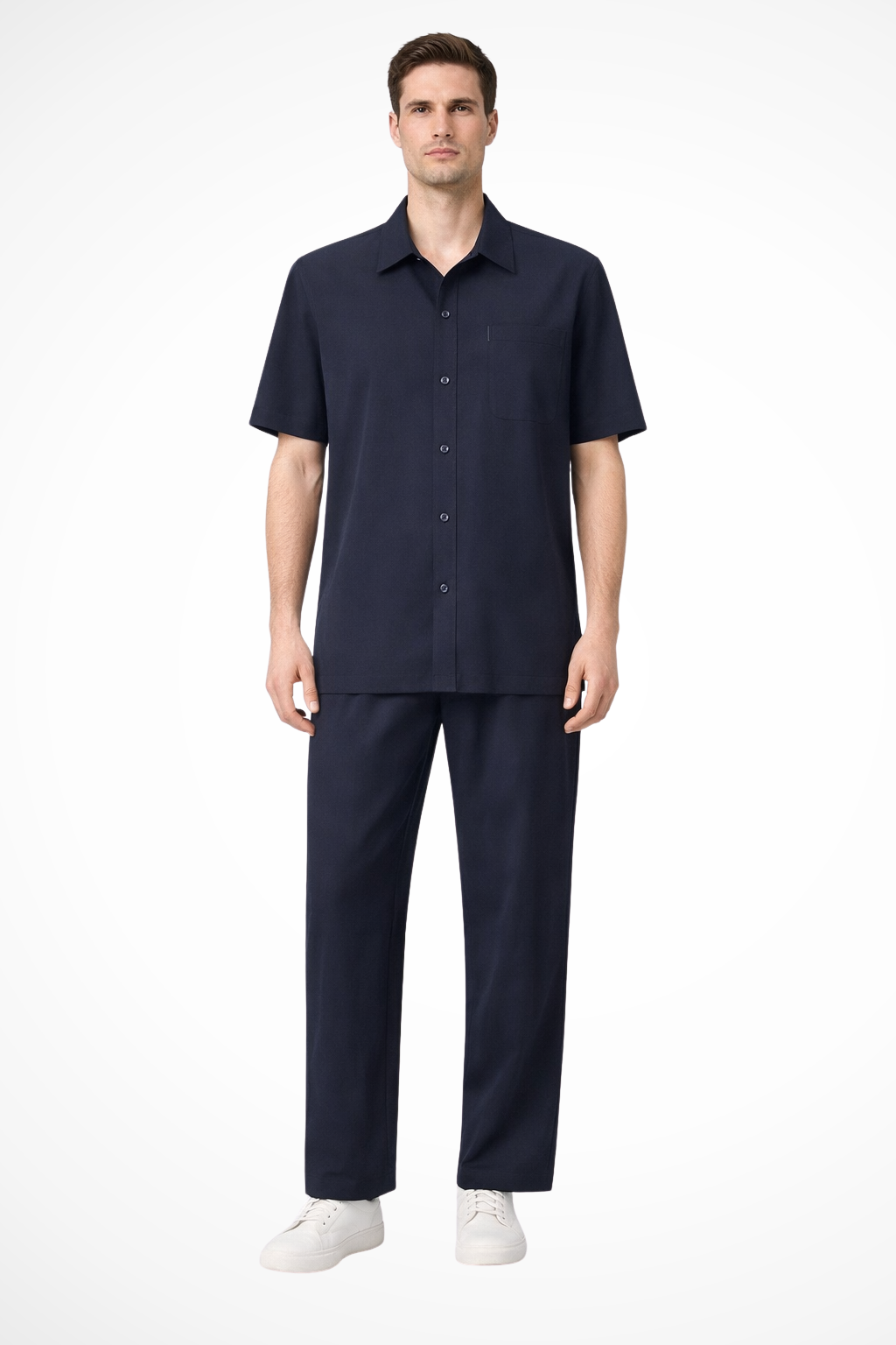 Short Sleeve Men's Shirt and Trousers Set UK – Smart Casual & Holiday & Resort Wear