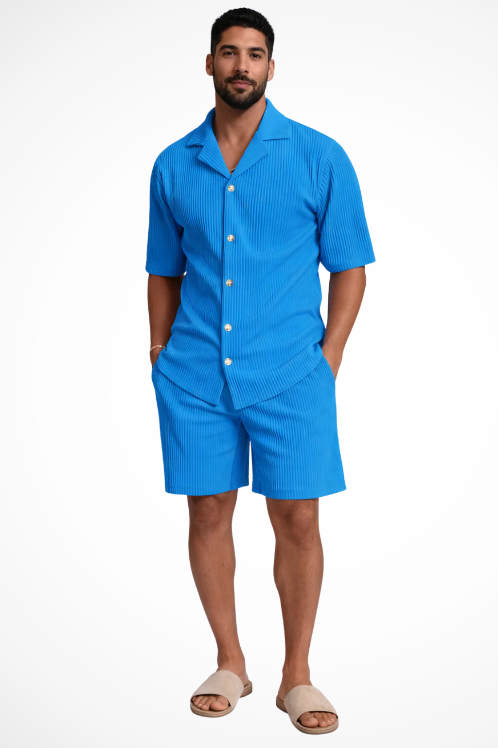 Short Sleeve Shirt And Shorts Men's Shirt UK – Smart Casual & Holiday & Resort Wear