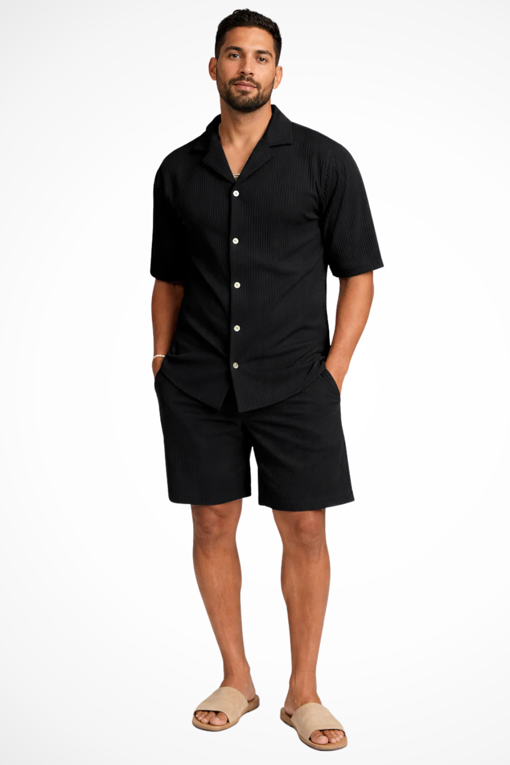 Short Sleeve Shirt And Shorts Men's Shirt UK – Smart Casual & Holiday & Resort Wear