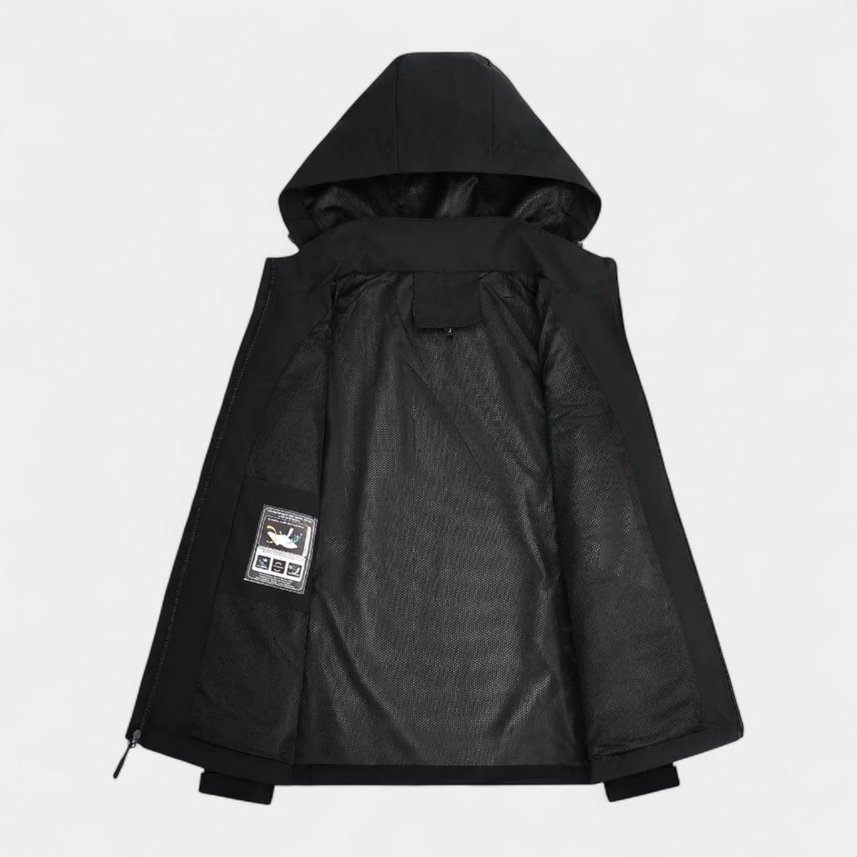 Men's Waterproof Windproof Jacket with Adjustable Hood for Outdoor Activities and Travel