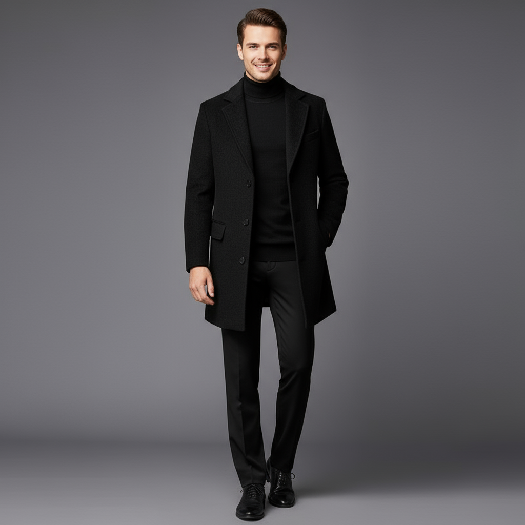 Men's Wool Winter Coat | Classic Design | Warm and Stylish Outerwear for Cold Weather