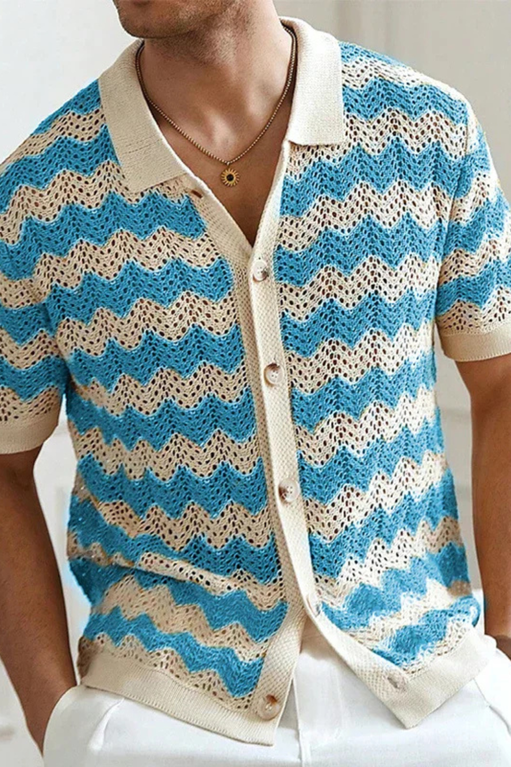 Knit Short Sleeve Men's Shirt UK – Smart Casual & Holiday & Resort Wear