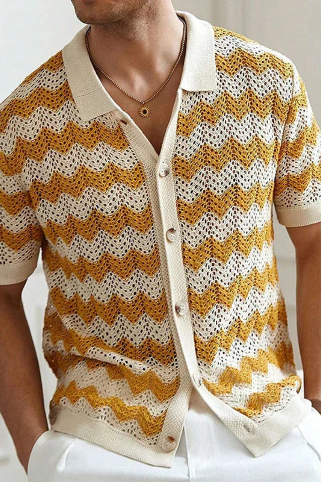 Knit Short Sleeve Men's Shirt UK – Smart Casual & Holiday & Resort Wear