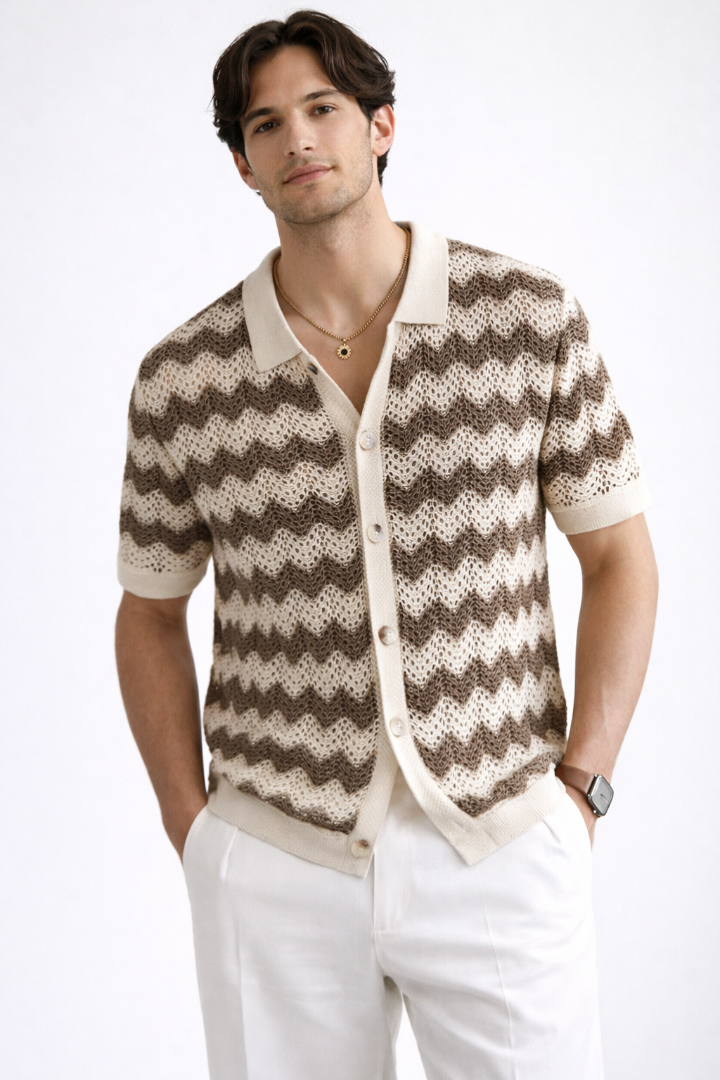Knit Short Sleeve Men's Shirt UK – Smart Casual & Holiday & Resort Wear