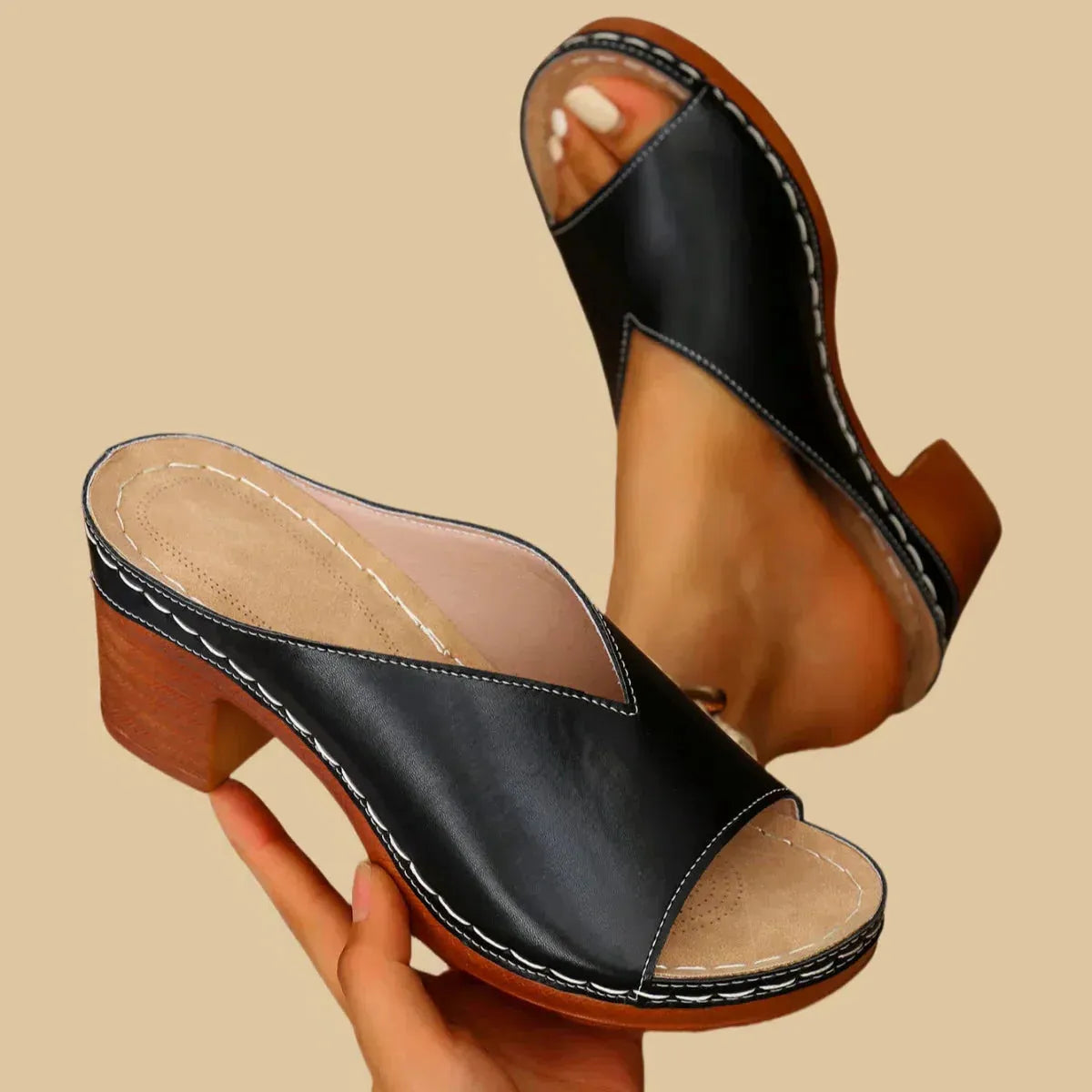 Orthopedic Sandals with Thick Heels Women UK – Smart Casual Holiday Wear Evening