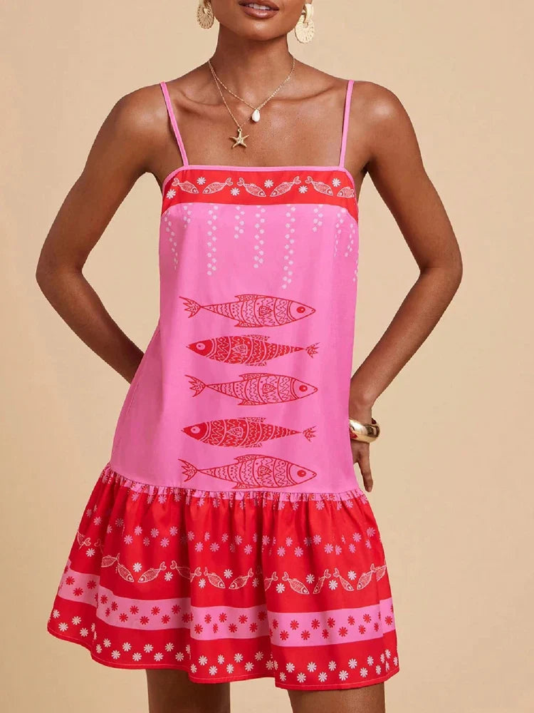 Floral Print Maxi Dress - Lightweight Cotton - Casual Summer Wear