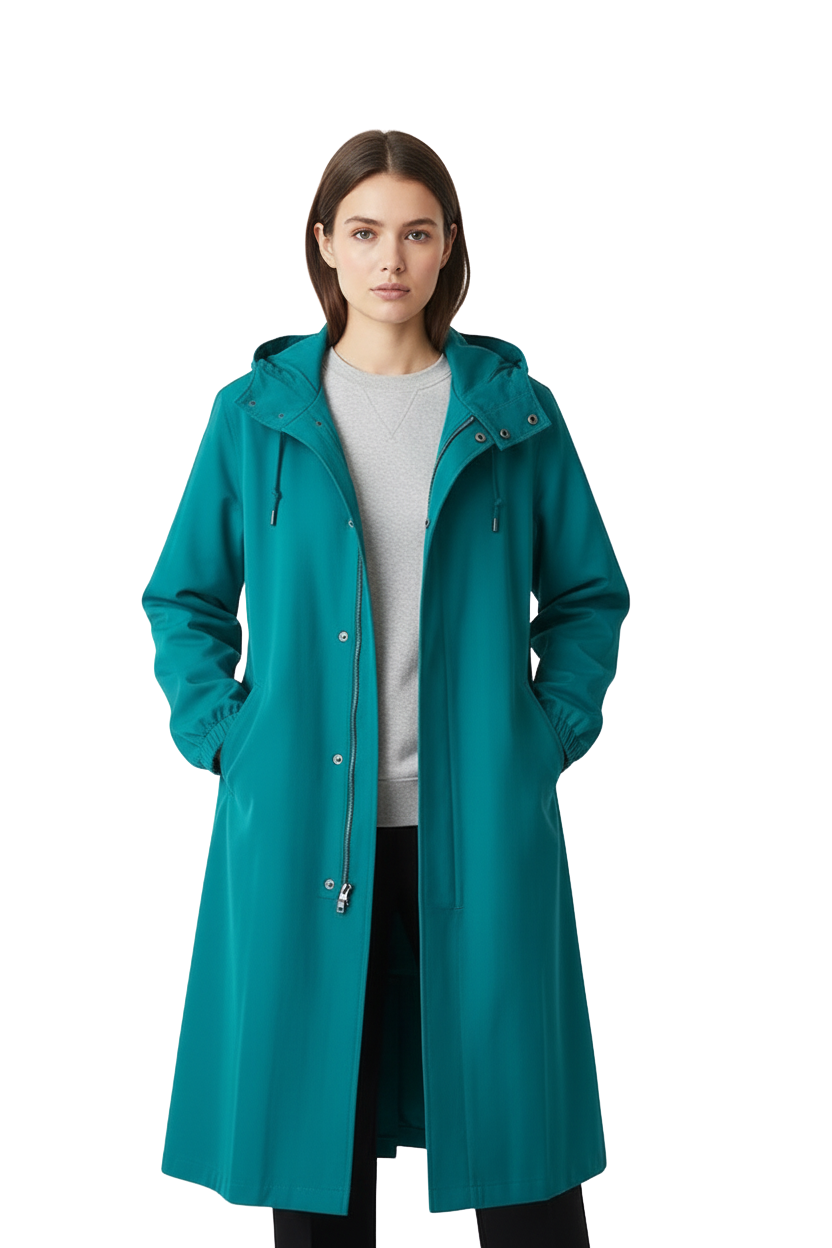 Stylish Lightweight Waterproof Rain Jacket for Women - Perfect for Outdoor Activities Artic Blue