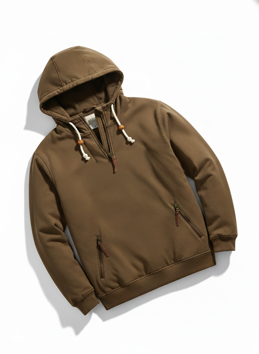 Stylish Winter Hoodie for Men - Warm Fleece Material