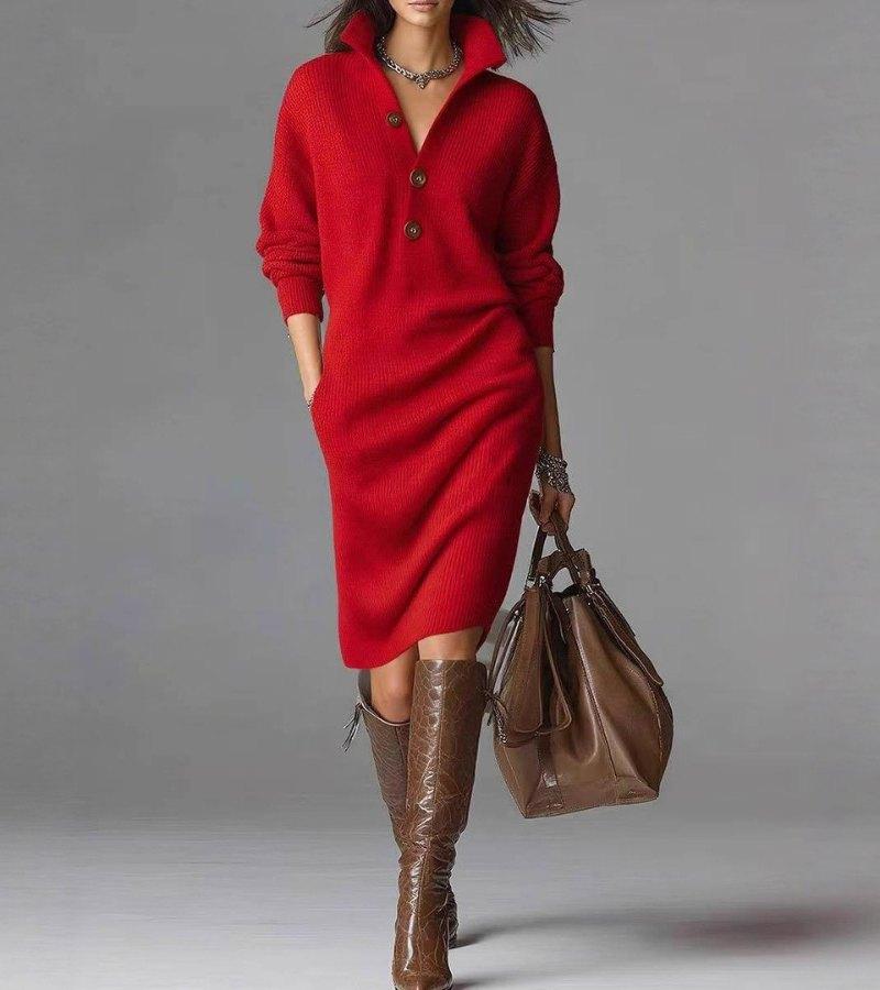 Warm Knit Dress for Women | Elegant and Comfortable Casual Wear