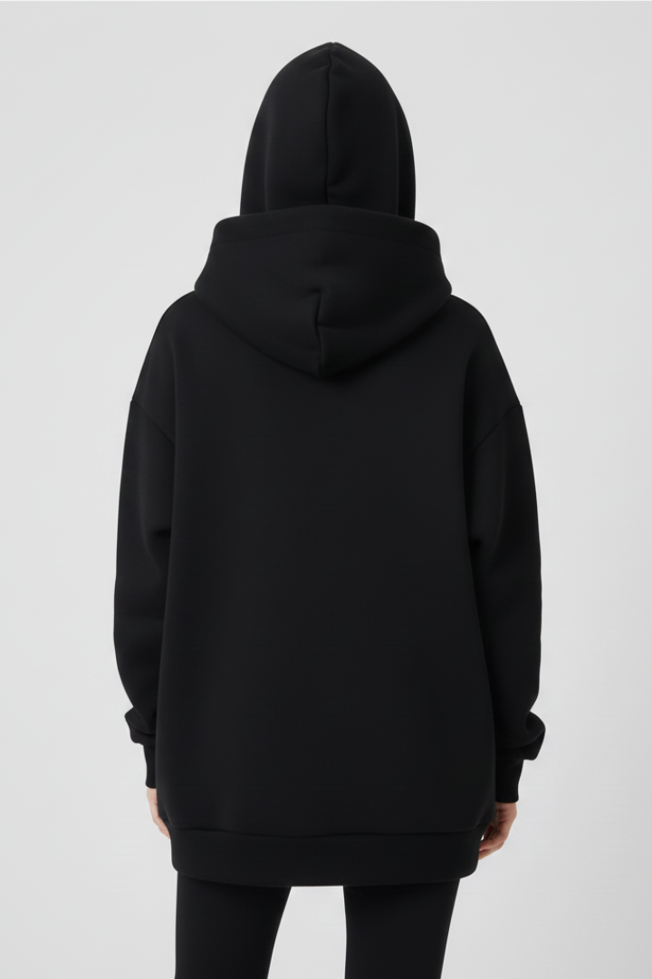 Hoodie with High Neck and Wide Hood for Women – Leisure, Everyday