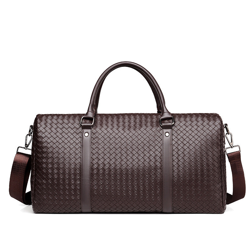 Woven Leather Duffle Bag – Travel, Weekend Getaway